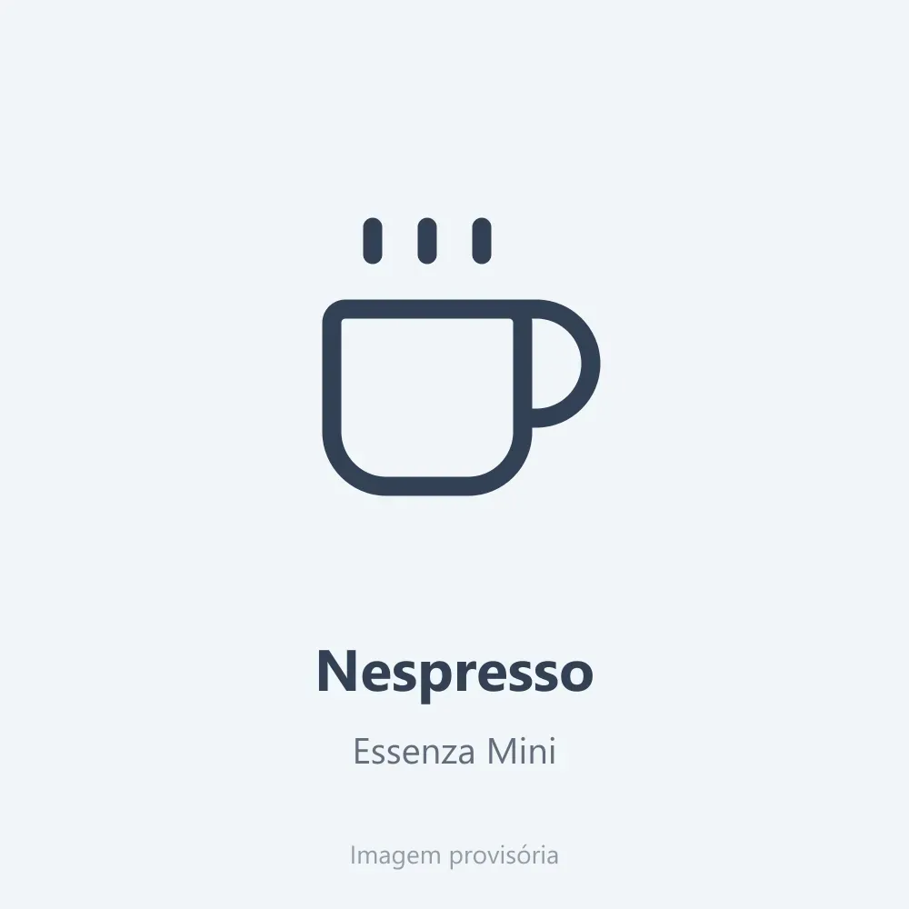 Cafeteira Nespresso Essenza Mini preta vista de lado